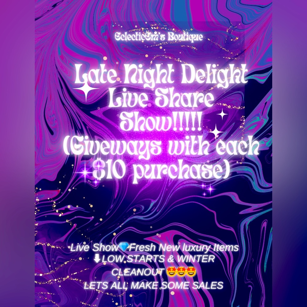 LIVE SHARE SHOW💎🌴💎LUXURY BAGS AND Clothing/NWT/Low START! GIVEWAY🎁🎁